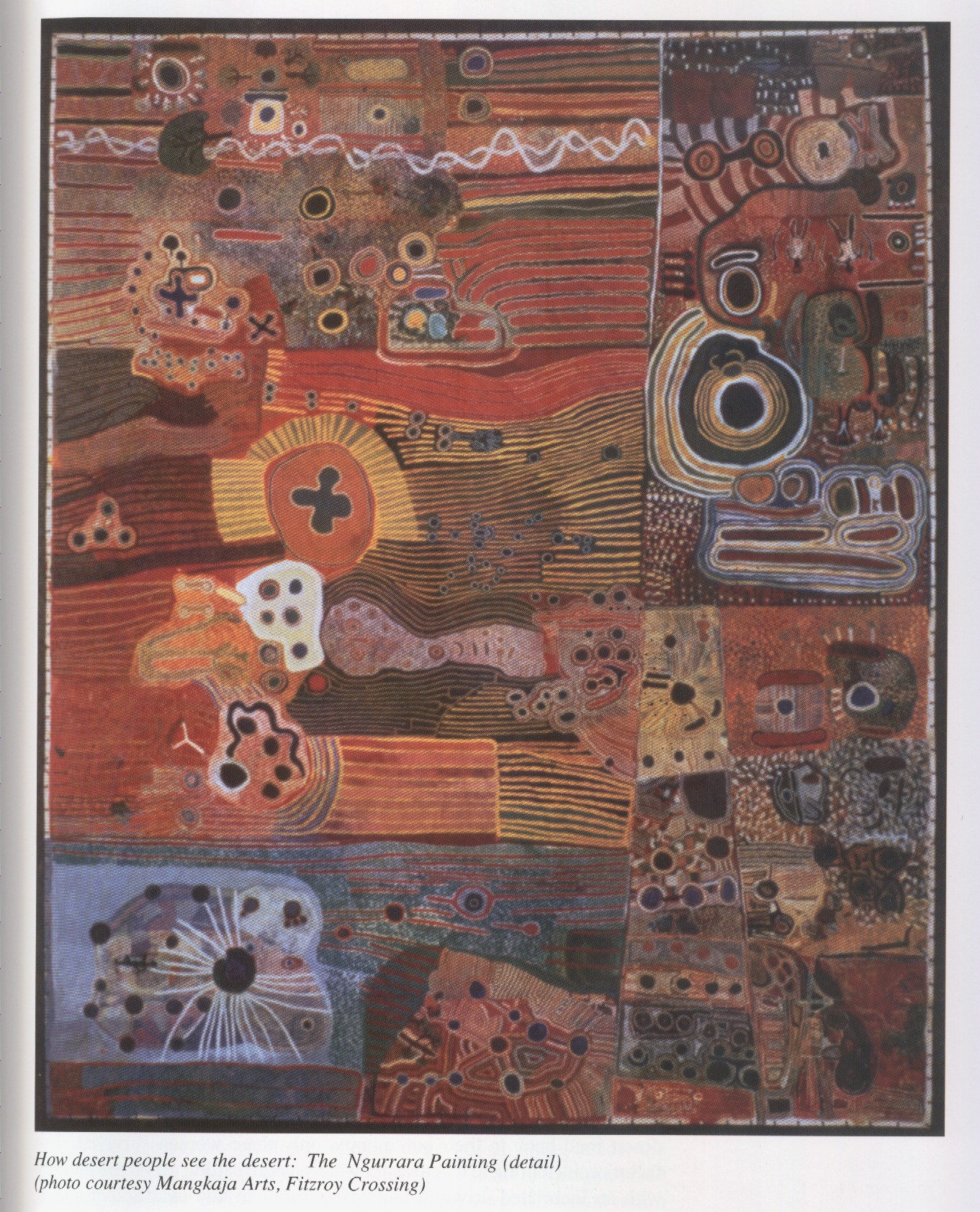 Bir "beyaz"ın kum-kaya-toprak-çöl olarak gördüğü yer, oranın "sahib-i aslî"sine böyle parçalı desen örtü.