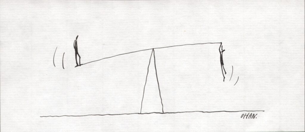 Ohannes Şaşkal'ın karikatürü (Açık Radyo arşivi)